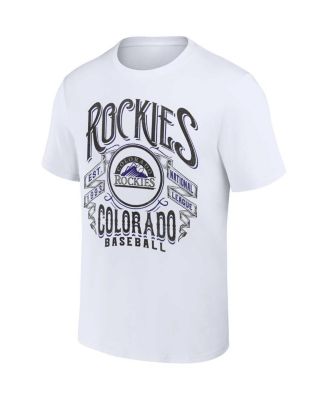 Men's Darius Rucker Collection by White Colorado Rockies Distressed Rock T-shirt
