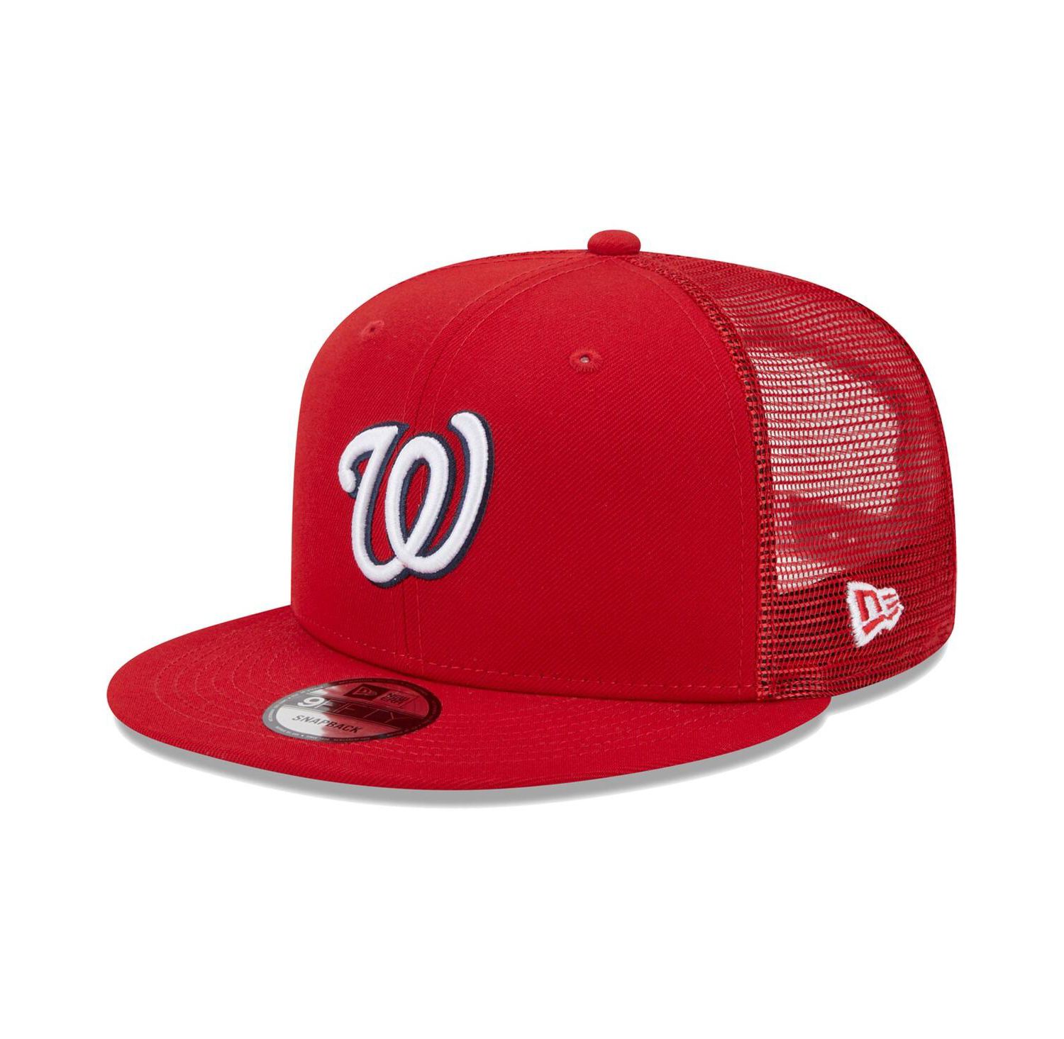Men's Red Washington Nationals Team Color Trucker 9FIFTY Snapback Hat