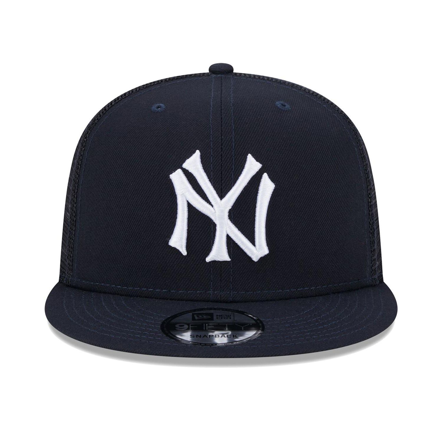 Men's Navy New York Yankees Cooperstown Collection Team Color Trucker 9FIFTY Snapback Hat