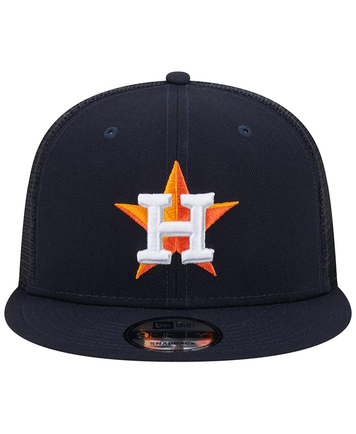 NEW ERA MEN'S NEW ERA NAVY HOUSTON ASTROS TEAM COLOR TRUCKER 9FIFTY SNAPBACK HAT 