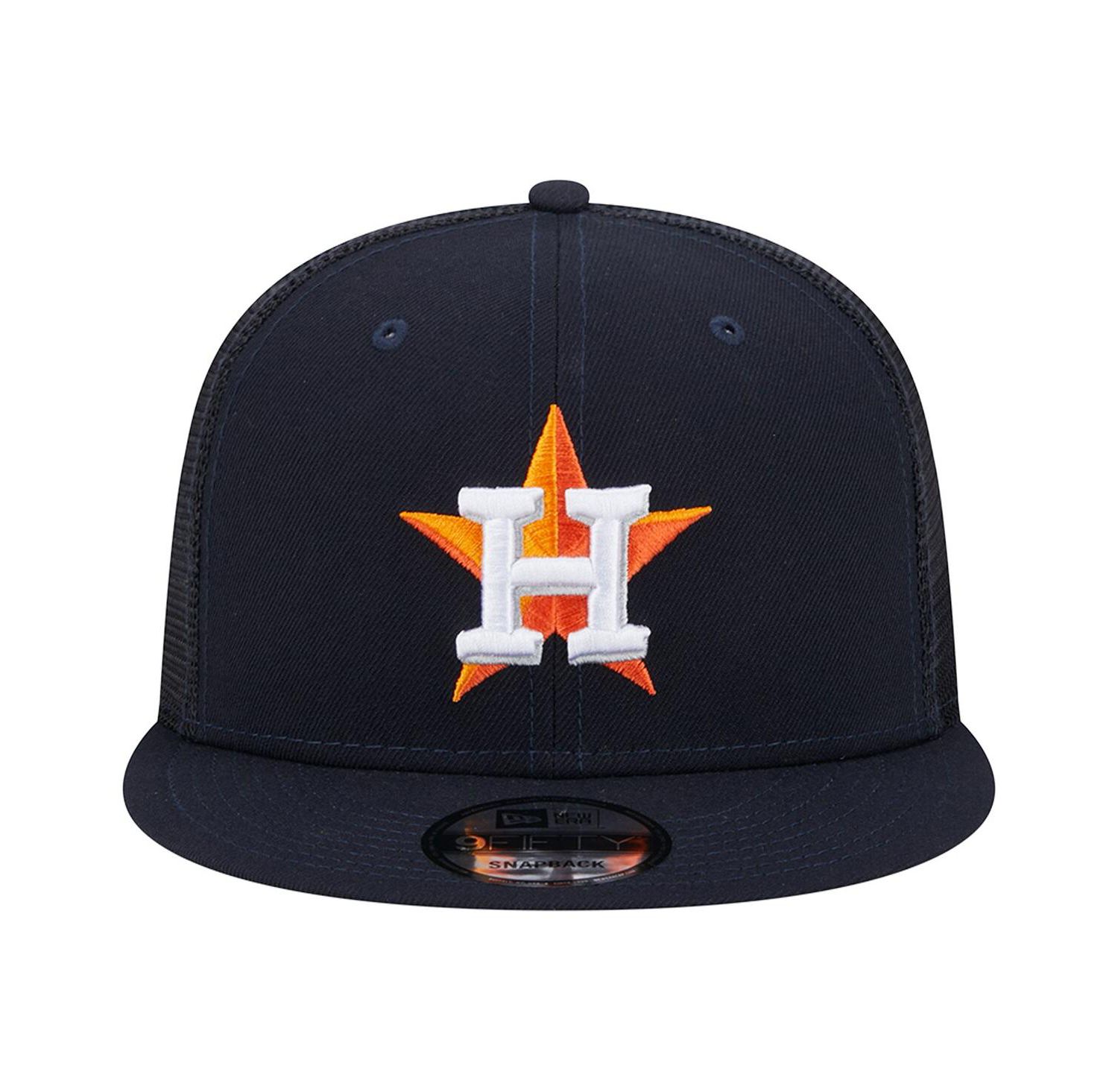 Men's Navy Houston Astros Team Color Trucker 9FIFTY Snapback Hat