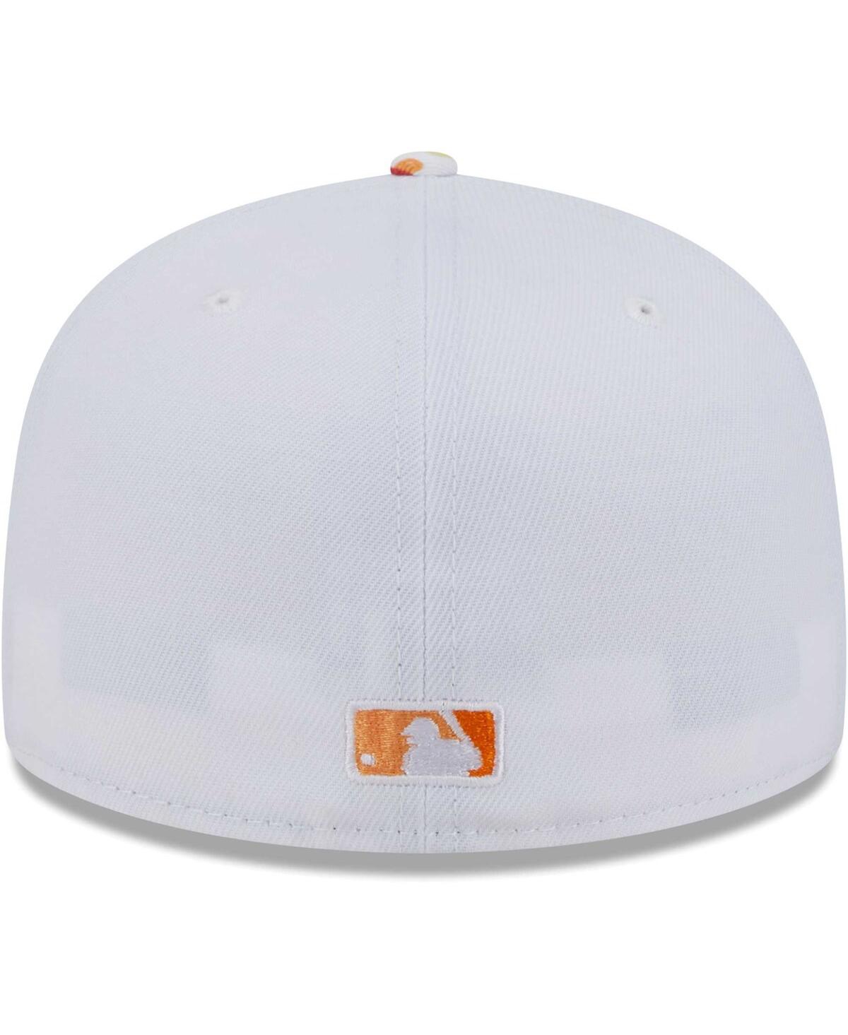 Men's New Era Orange Los Angeles Dodgers Flamingo 59FIFTY Fitted Hat - Orange