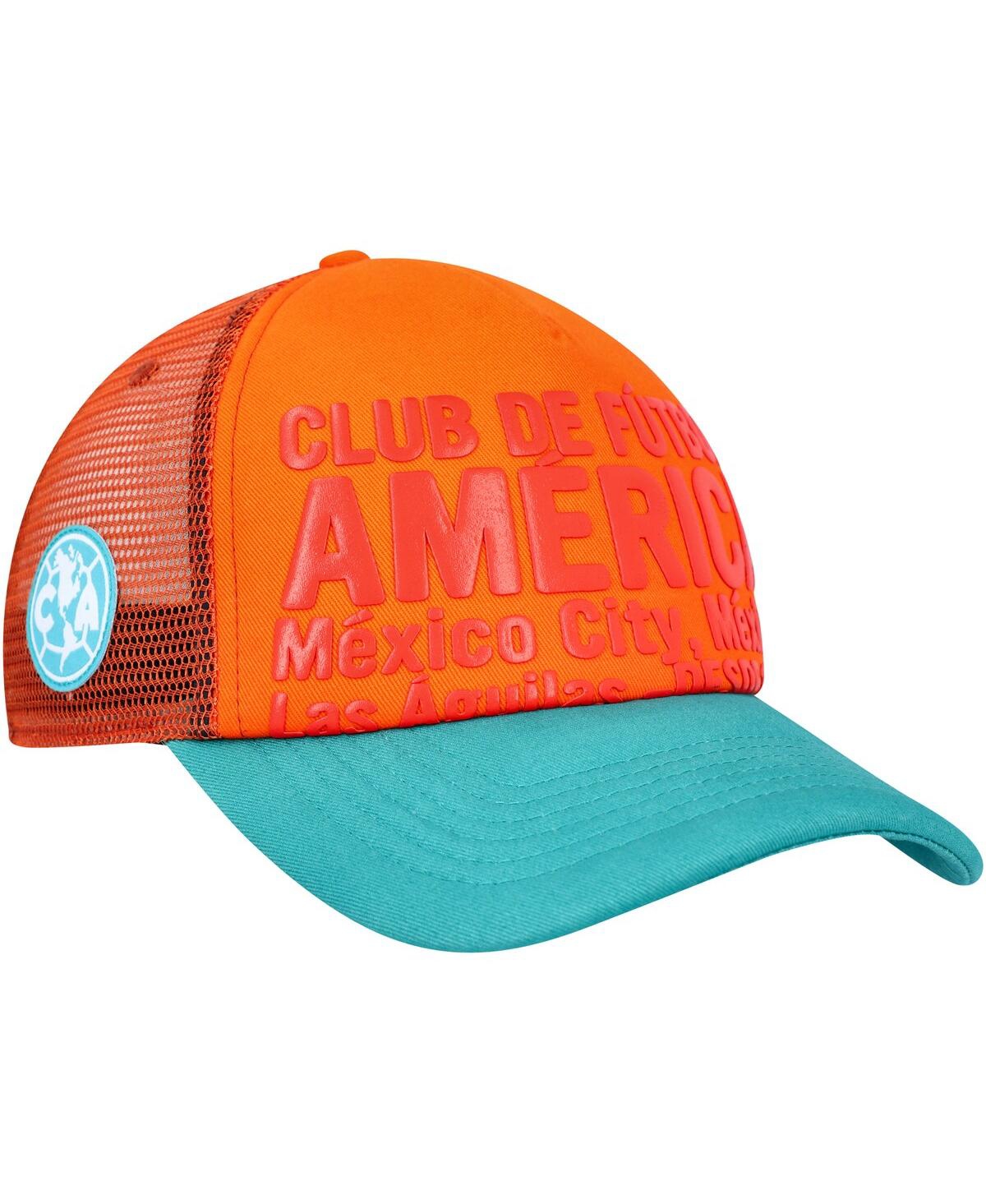 Fan Ink Men's Orange Club America Club Gold Adjustable Hat