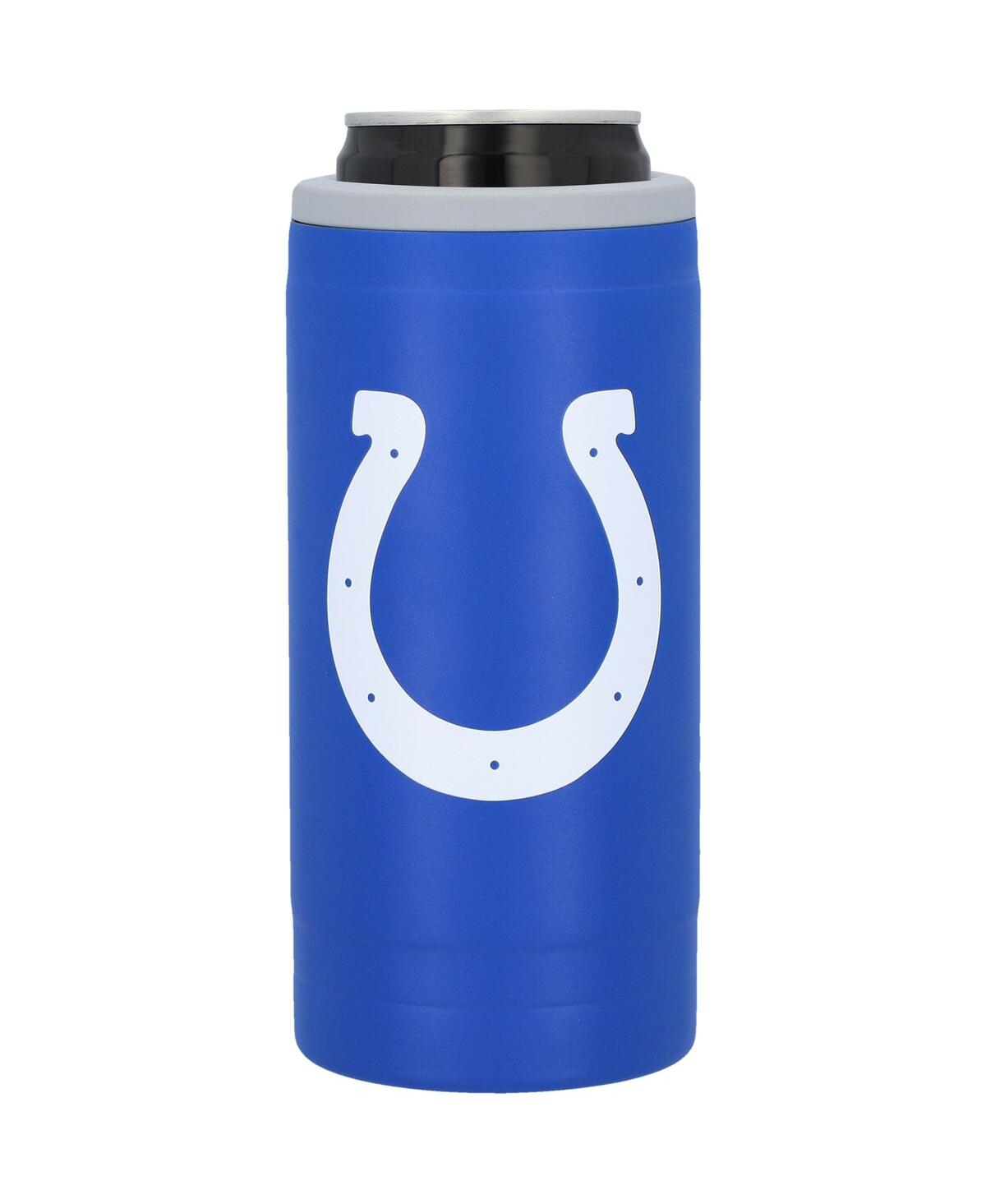 Logo Brands Indianapolis Colts 12 oz Flipside Powdercoat Slim Can Cooler In Blue