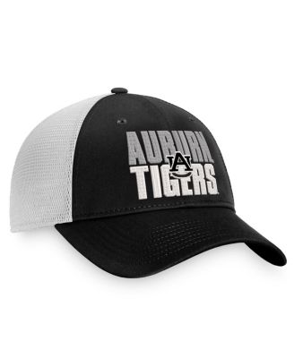 Men's Black, White Auburn Tigers Stockpile Trucker Snapback Hat