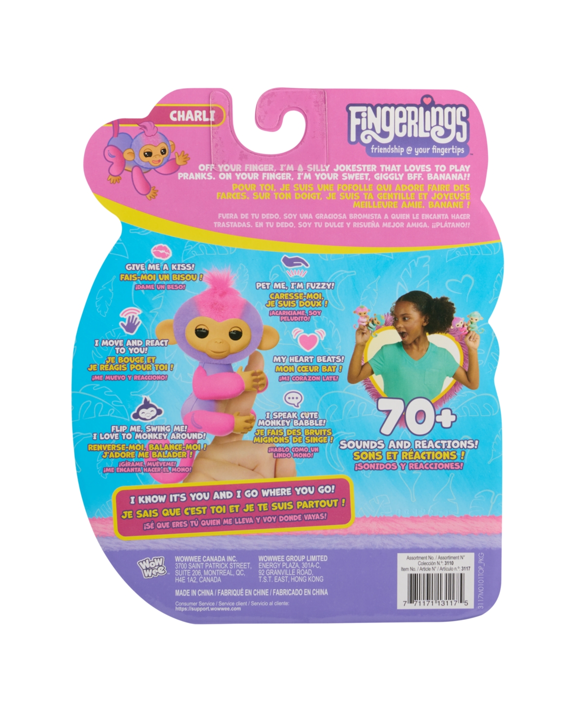 Shop Fingerlings Interactive Baby Monkey Charli, Reacts To Touch With 70+ Sounds & Reactions In No Color