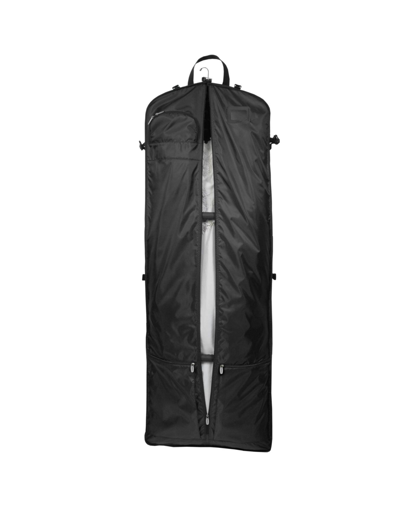 Дорожная сумка WallyBags 66" для свадебного платья, трёхсекционная, с вышивкой Bride, цвет: Чёрный — фото 2