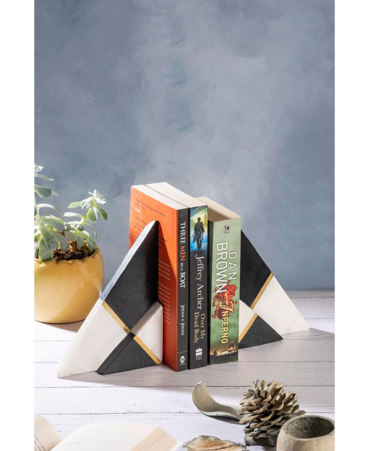 Gauri Kohli Kaavin Marble Bookends, Set of