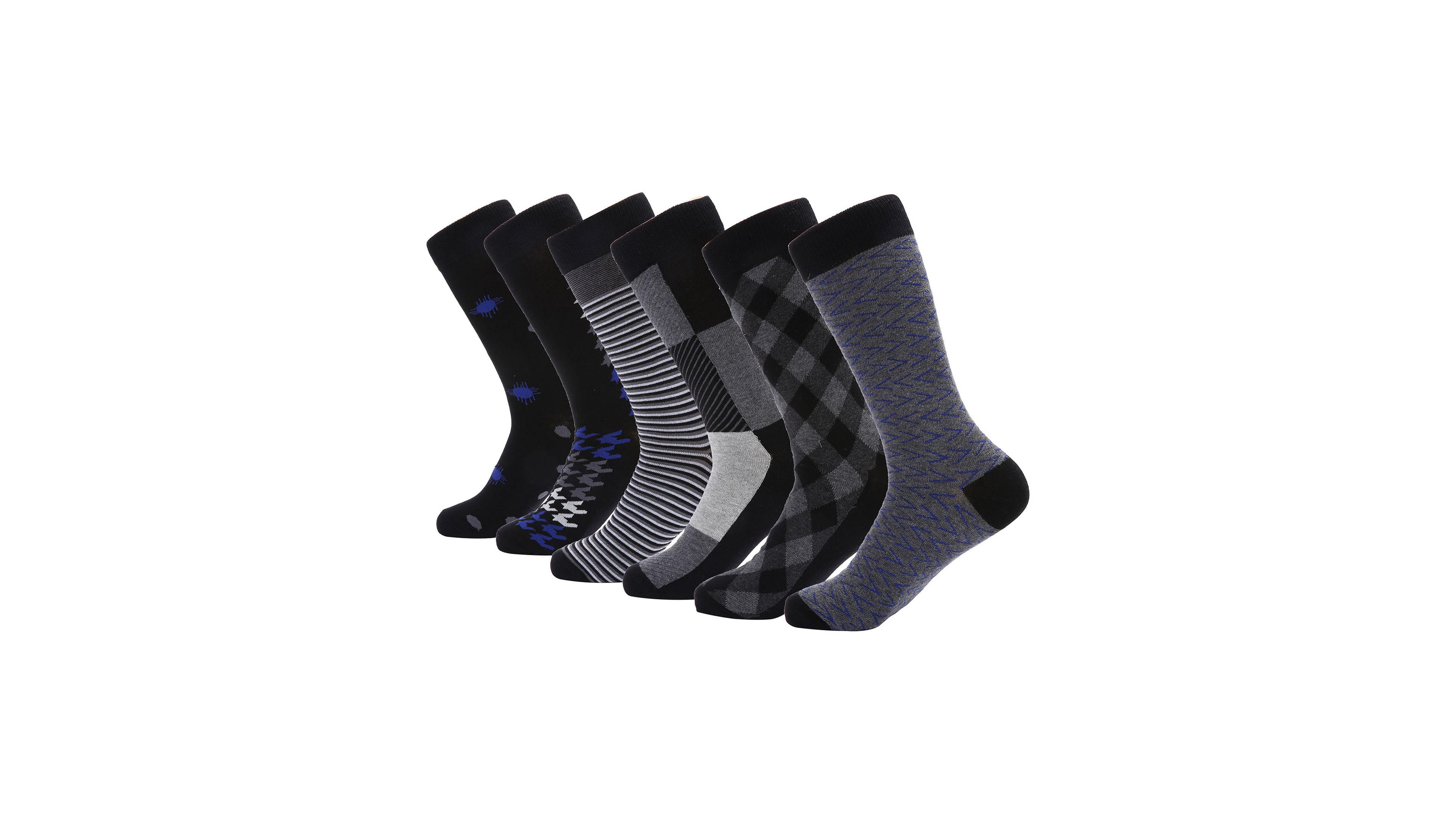 Mio Marino Men's Traditional Dress Crew Socks 6 Pack