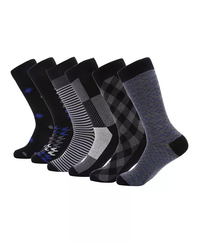 Men's Traditional Dress Crew Socks 6 Pack