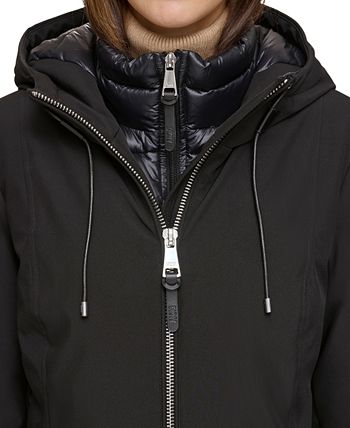 DKNY Women's Hooded Bibbed Zip-Front Puffer Coat - Macy's