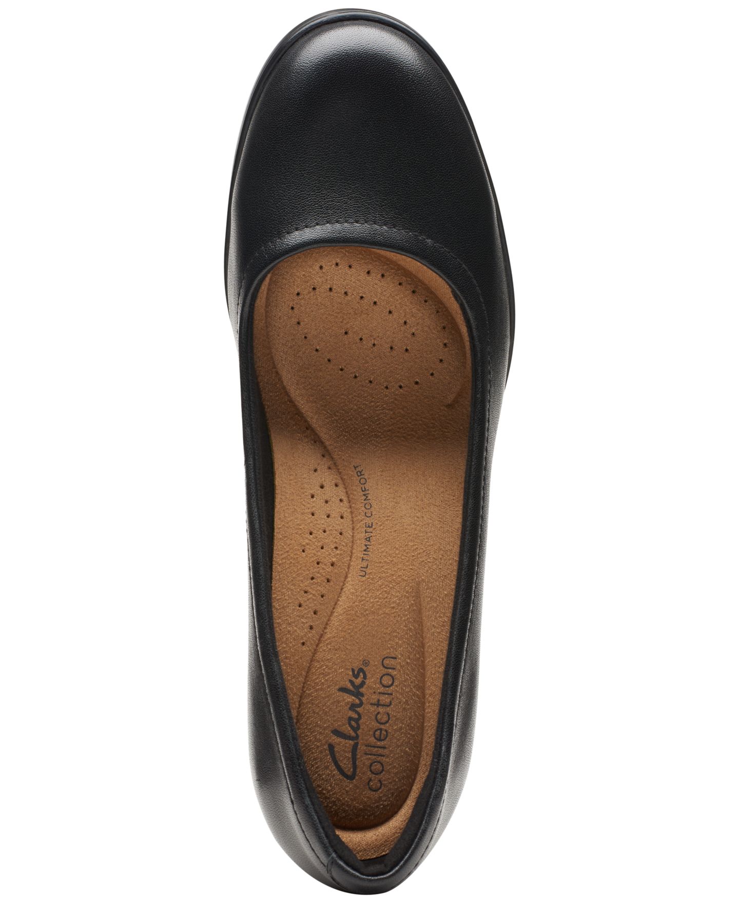 Женские туфли Clarks Emily Ruby Block-Heel Comfort Pumps, цвет: Чёрный кожаный — фото 4