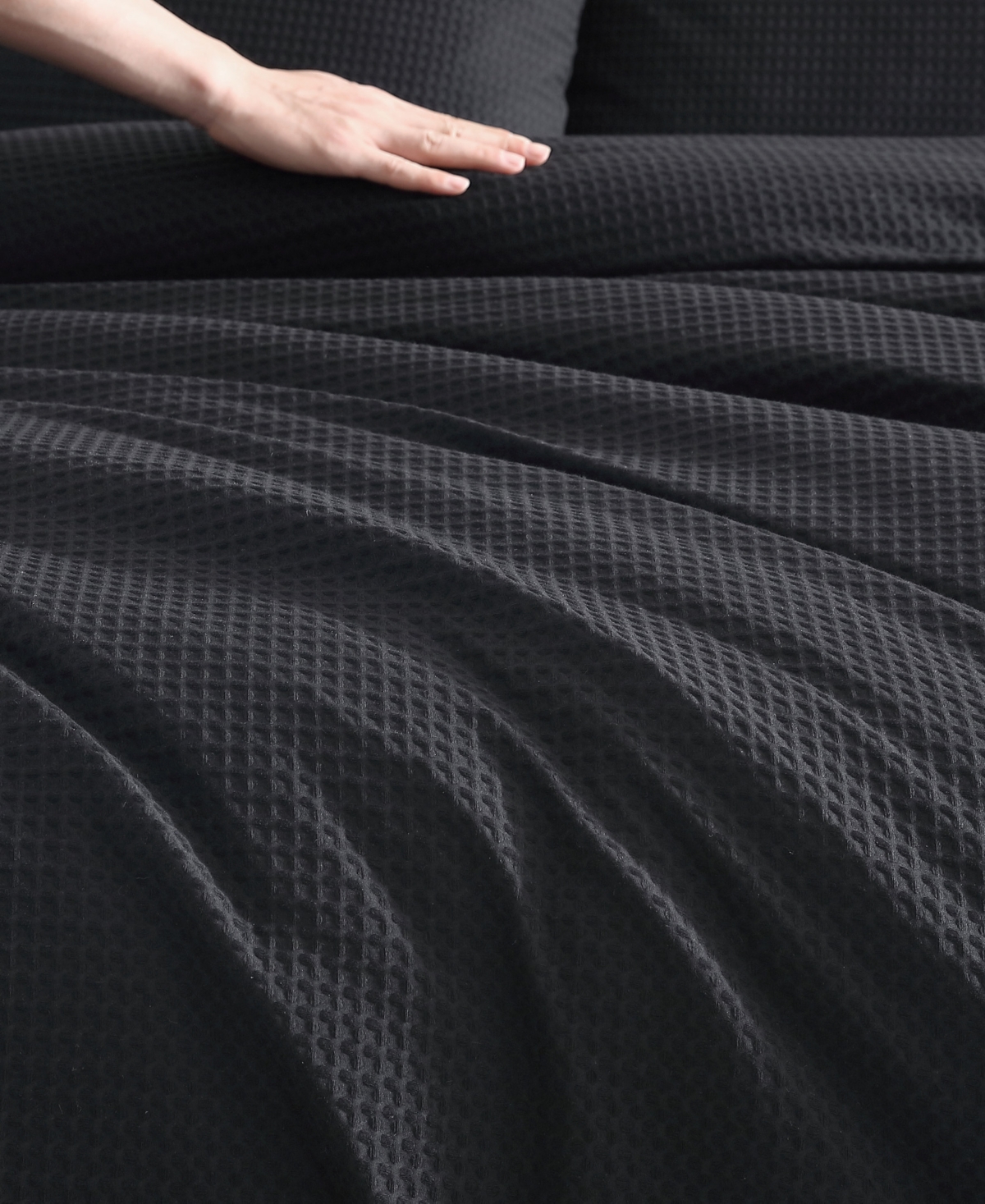 Vera Wang Waffle Pique Cotton 3 Piece Comforter Set