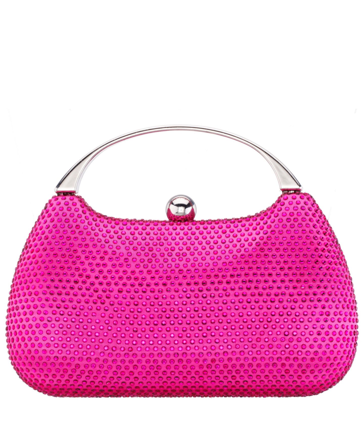 Женские клатчи Nina Crystal Minaudiere with Metal Handle, цвет: Чёрный — фото 10