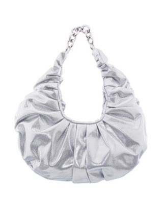 Ruched Metallic Hobo