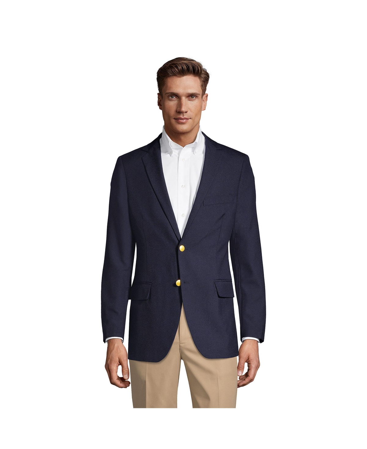 Men's School Uniform Tailored Fit Hopsack Blazer - Deep navy