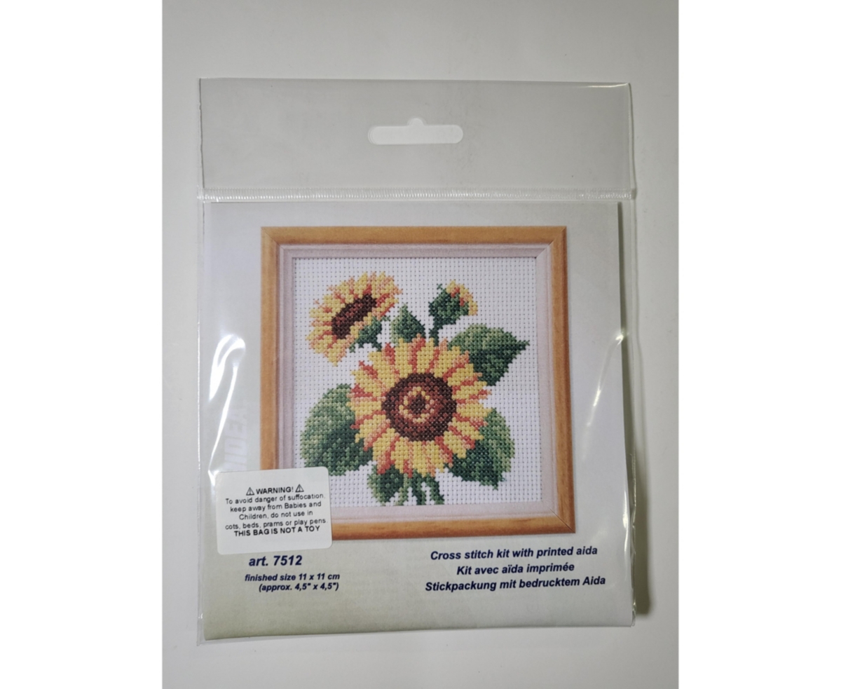 Stamped Cross stitch kit "Sunflowers" 7512 - Assorted Pre-Pack