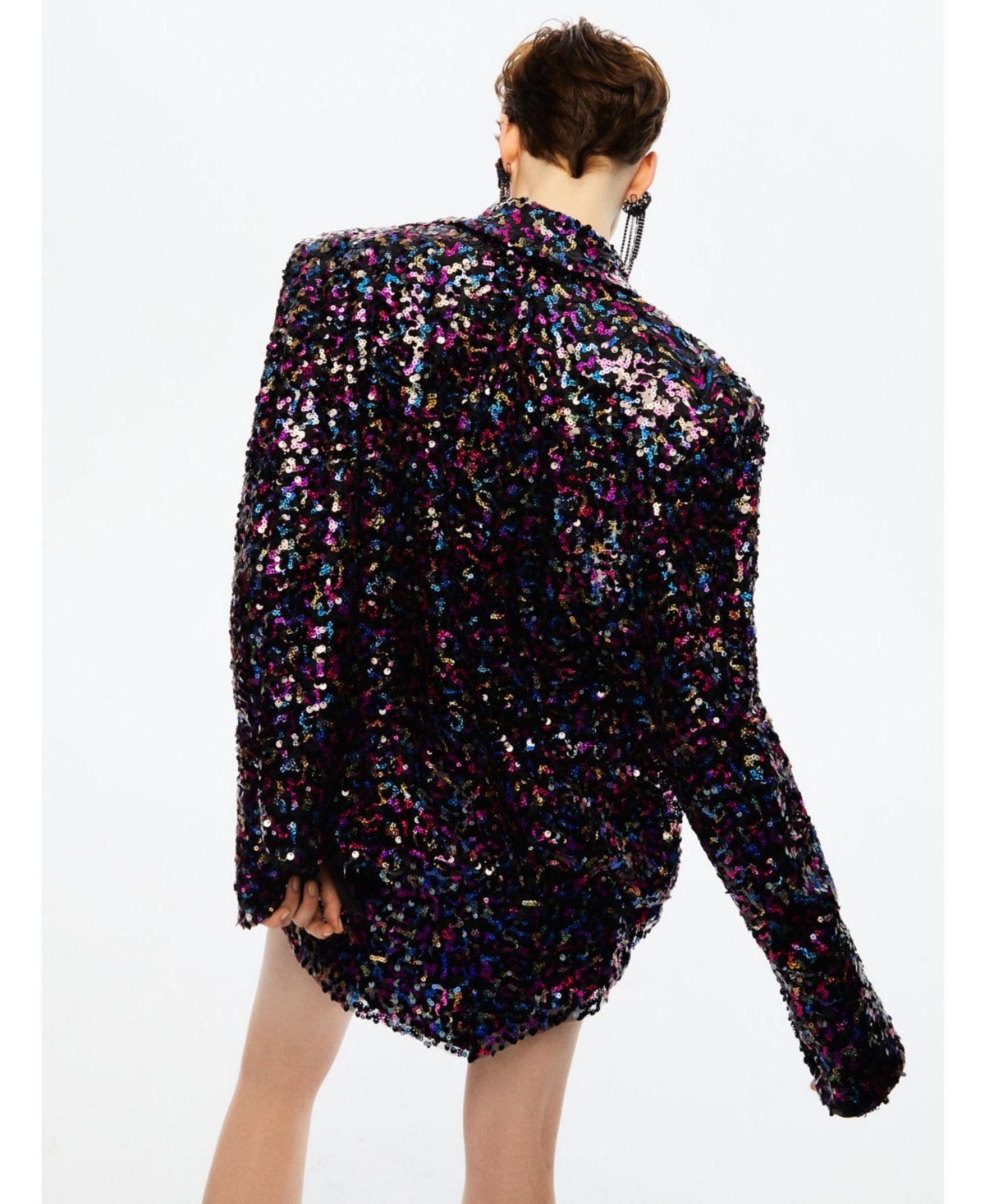 Nocturne Women's Multicolor Sequined Shirt - Multi-colored