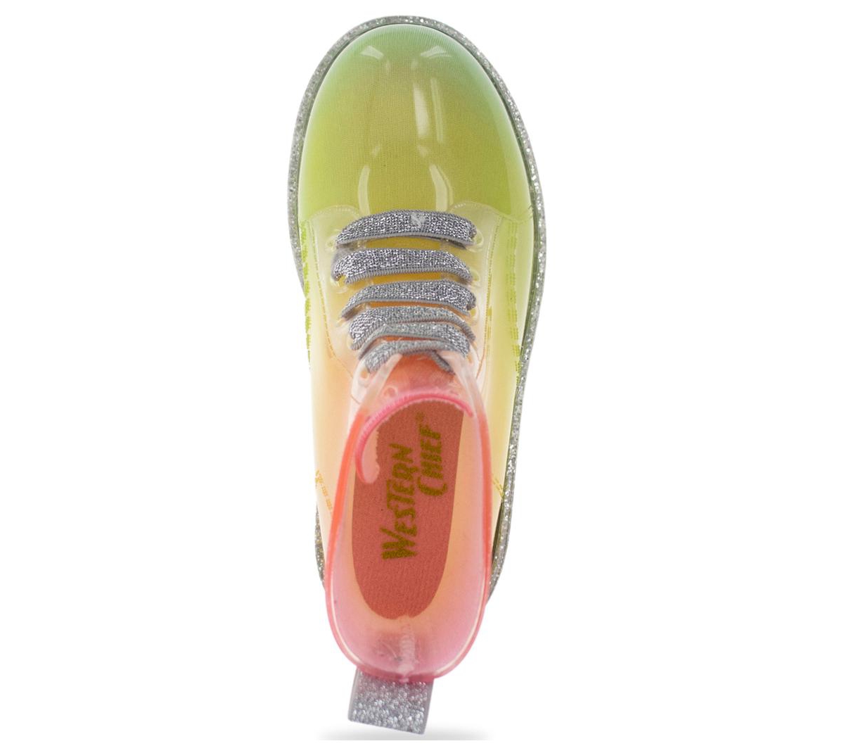 Western Chief Toddler Little Girl's and Big Girl's Glitter Combat Rain Boot