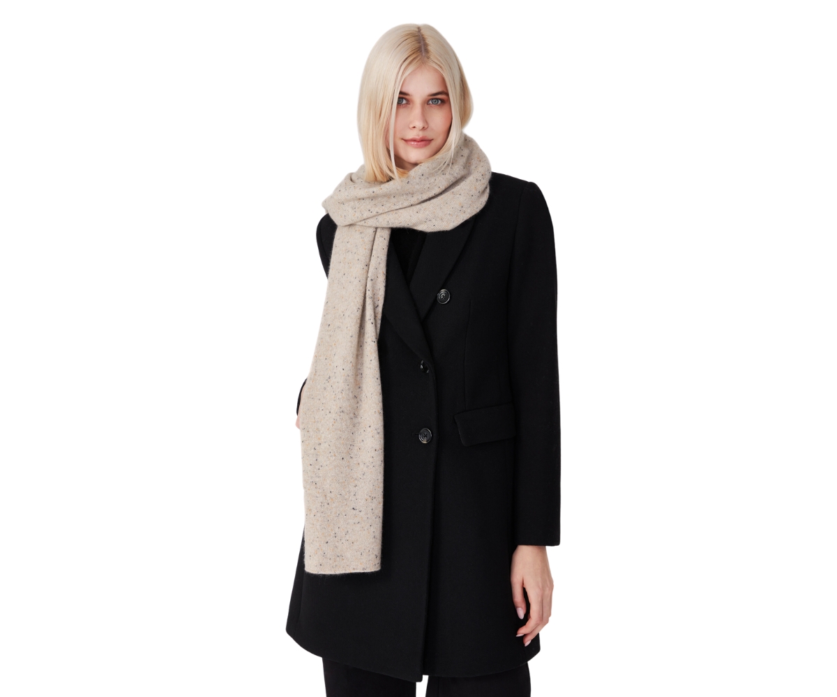 100% Pure Cashmere Women's Knitted Scarf - Chocolate Brown
