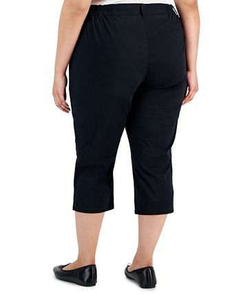 Style & Co Plus Size Comfort Straight-Leg Capri Pants, Created for Macy ...