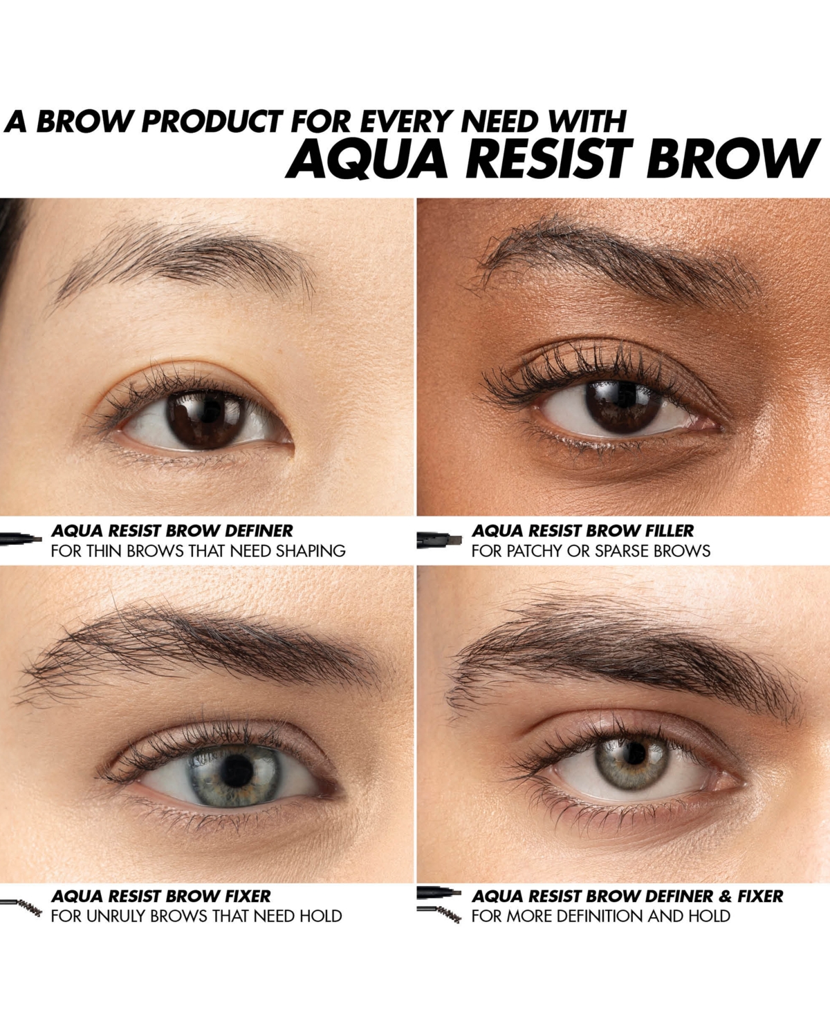Make Up For Ever Aqua Resist Brow Fixer Waterproof Tinted Eyebrow Gel In 20