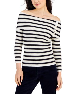 Tommy hilfiger off clearance shoulder top