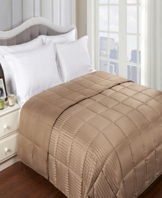 Superior Stripe Hypoallergenic Down Alternative Blanket, Full/Queen