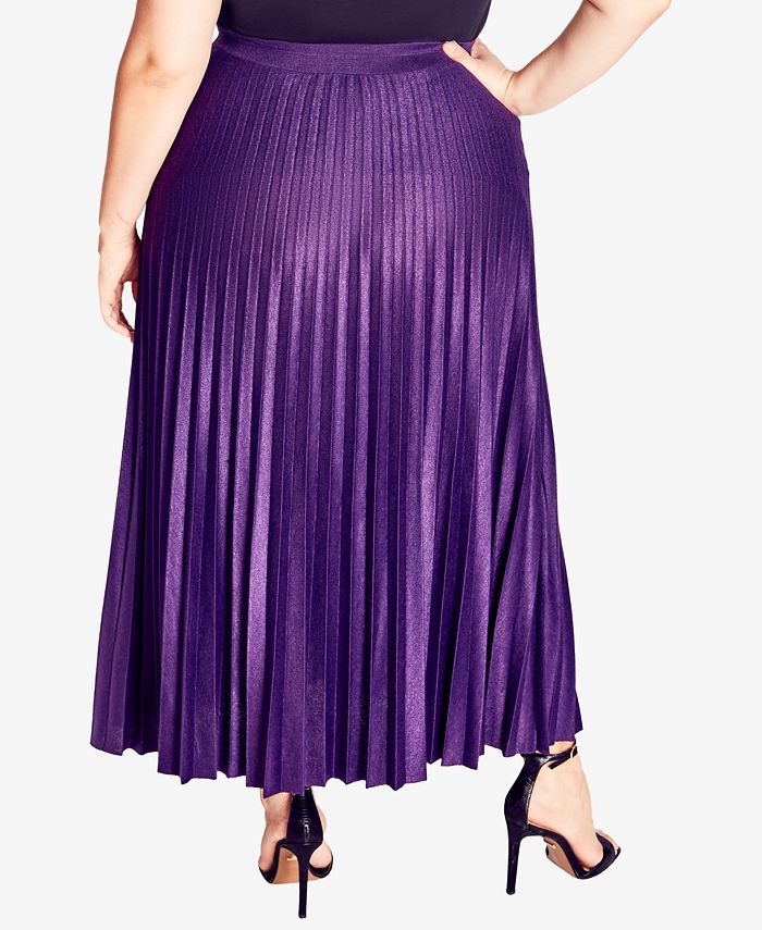 AVENUE Plus Size Knit Pleat Skirt - Macy's