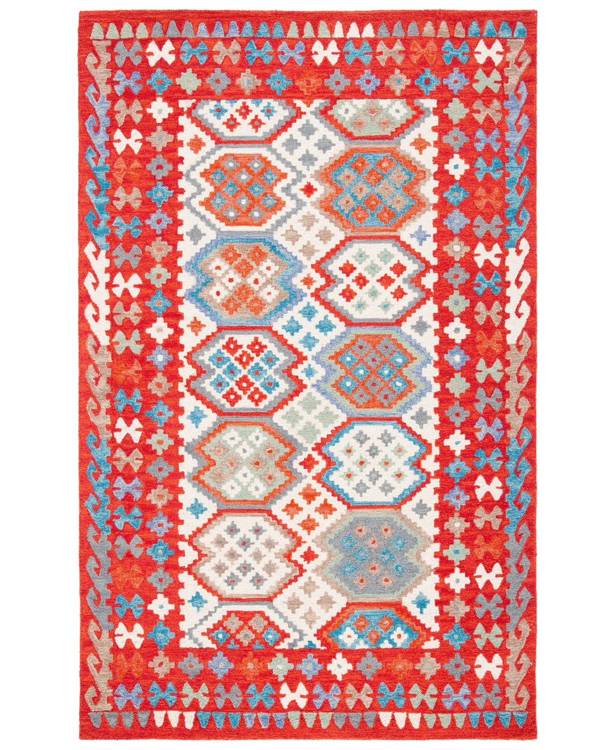 Safavieh Aurora APN413 8' x 10' Area Rug - Red, Ivory