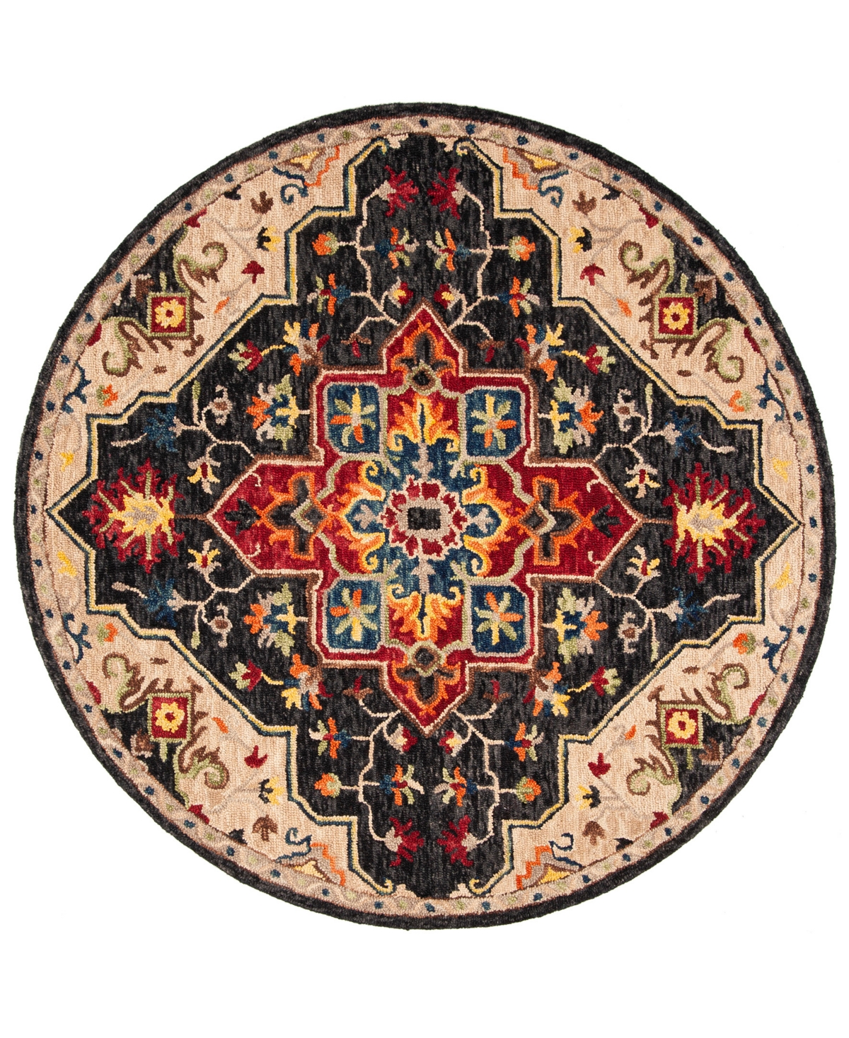 Safavieh Aurora APN511 7' x 7' Round Area Rug - Charcoal