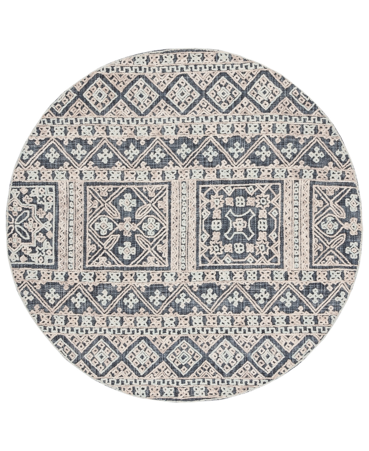Safavieh Aurora APN532 7' x 7' Round Area Rug - Charcoal