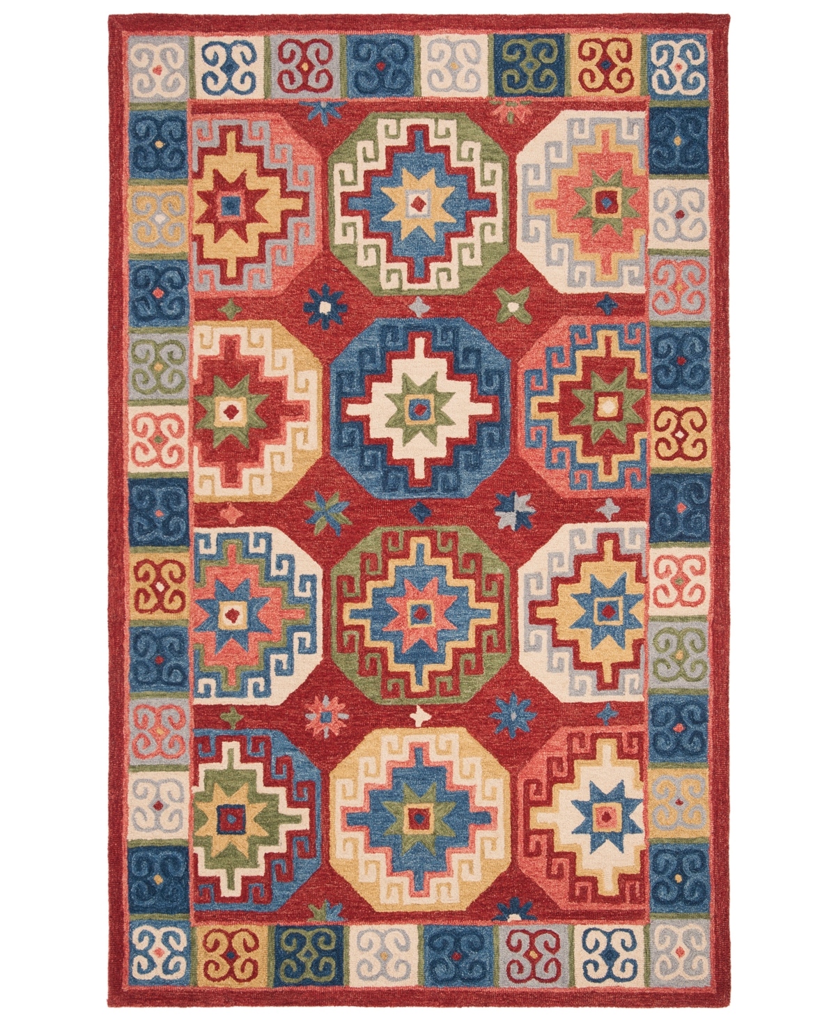 Safavieh Aurora APN802 6' x 9' Area Rug - Red, Blue