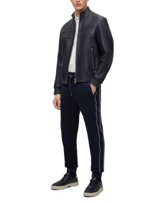 Hugo Boss Men's Porsche X Boss Nappa-Leather Jacket - Macy's