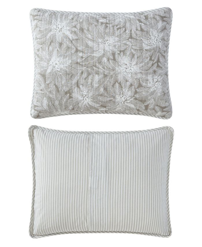 Tommy Bahama Home Makena Cotton Reversible 3 Piece Quilt Set, Full