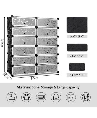 12 Cubic Portable Shoe Rack Shelf Cabinet Storage Closet Organizer