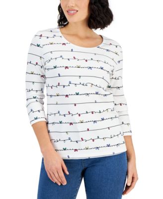 Macy's karen scott petite tops on sale