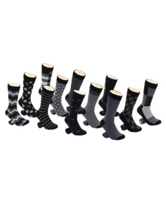 Men's Smooth Dress Crew Socks 12 Pack