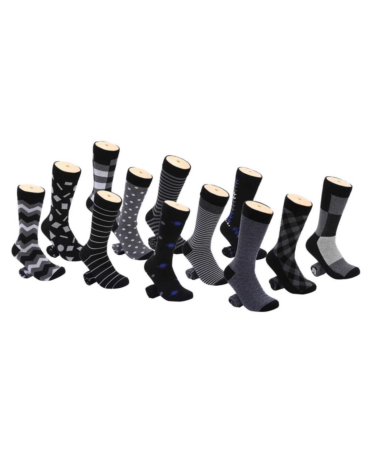 Men's Smooth Dress Crew Socks 12 Pack