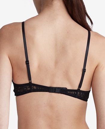 Calvin Klein Women's Graphic Lace Unlined Triangle Bra QF7355 - Macy's