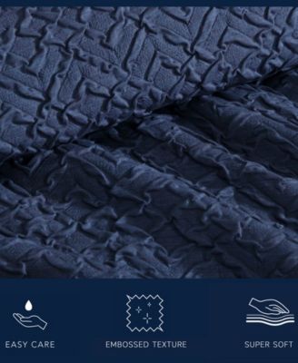 Point Harbor Embossed 3 Piece Duvet Cover Set, King