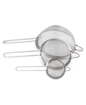 3 Piece Stainless Steel Graduated Strainer Set