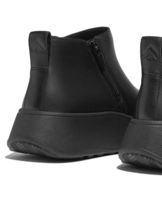 FitFlop Women's F-Mode Leather Flatform Zip Ankle Boots - Macy's