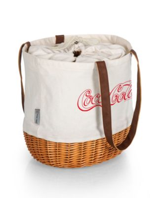 Coca-Cola Coronado Canvas and Willow Basket Tote