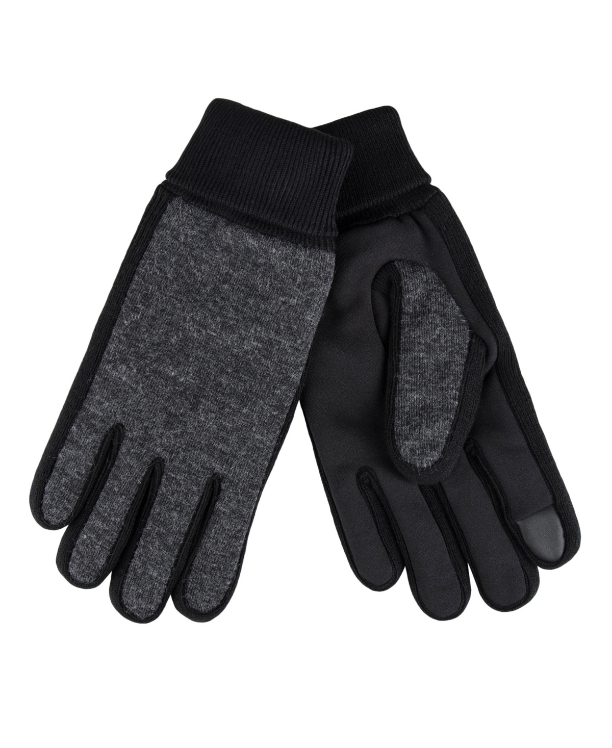 Men's Touchscreen Stretch Knit Tech Palm Gloves - Charcoal