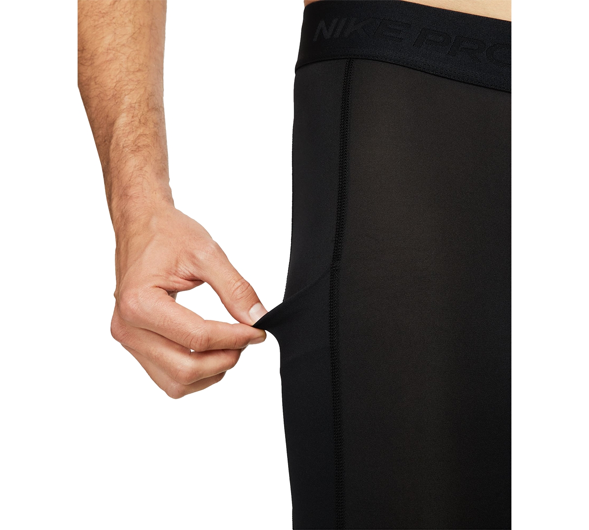 Nike Men's Pro Slim-Fit Dri-fit Fitness Tights -white