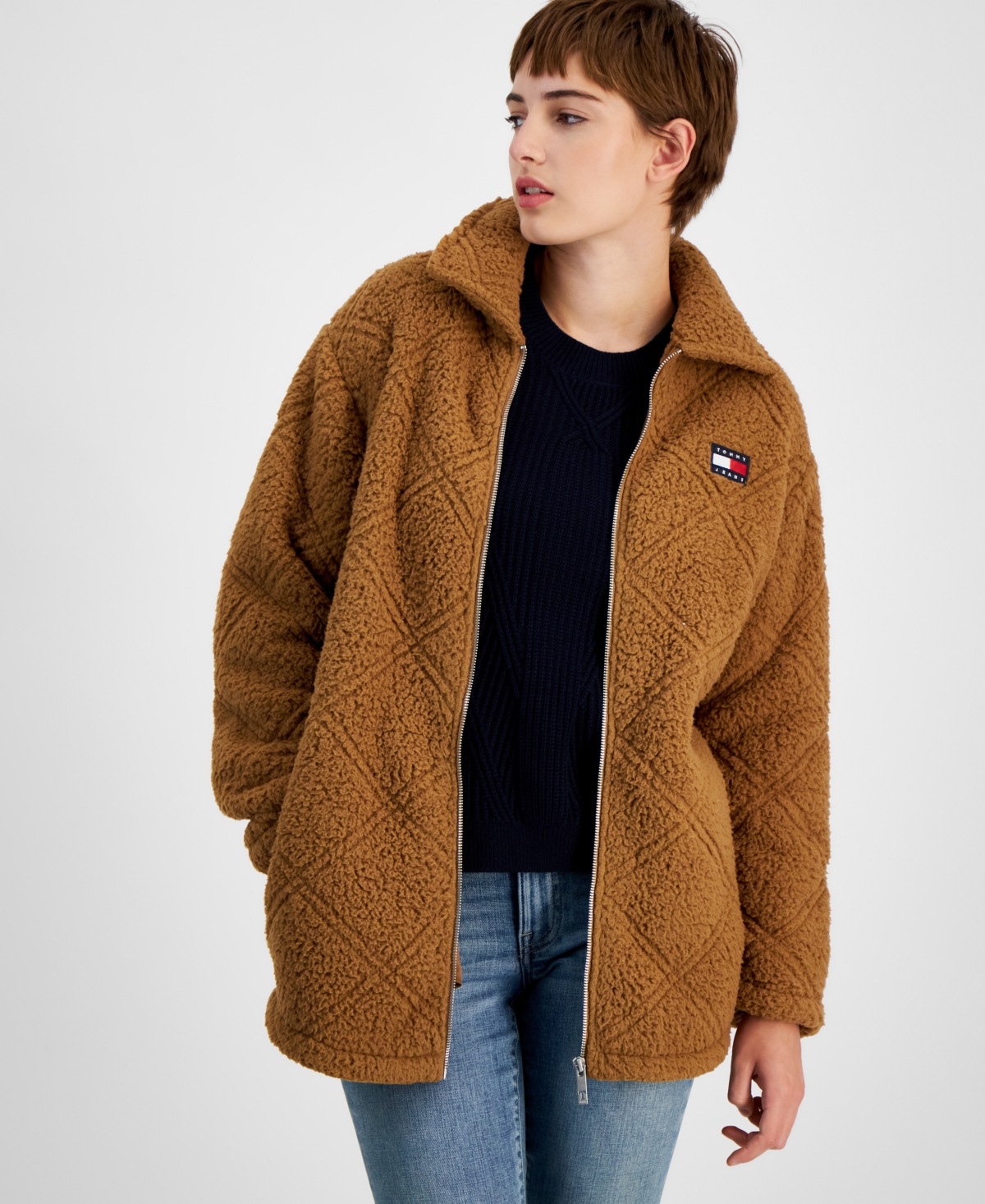 Tommy jeans sherpa puffer store jacket