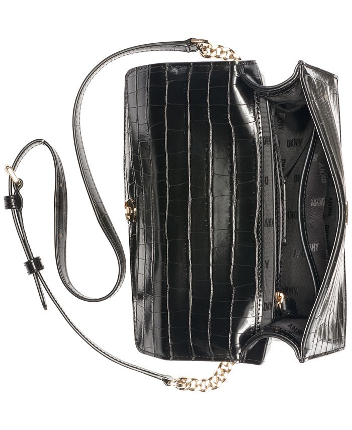 DKNY Elissa Small Faux Leather Flap Shoulder Bag Macy's