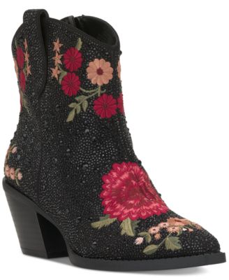 Macy's red ankle boots best sale