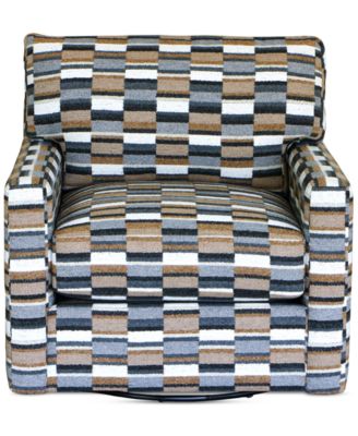 CLOSEOUT! Marristin 35" Fabric Swivel Chair, Created for Macy's